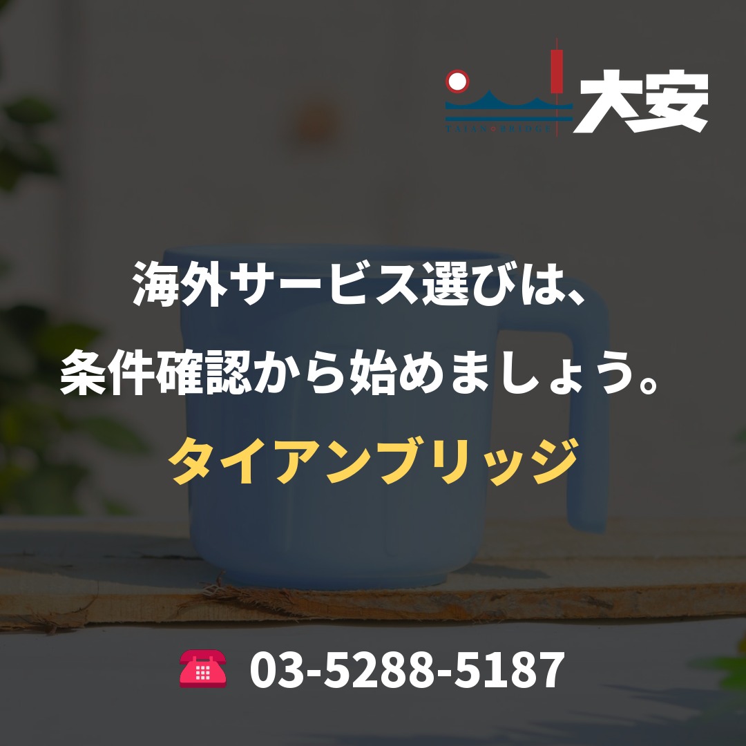 海外サービス選びは、条件確認から始めましょう。｜タイアンブリッジ