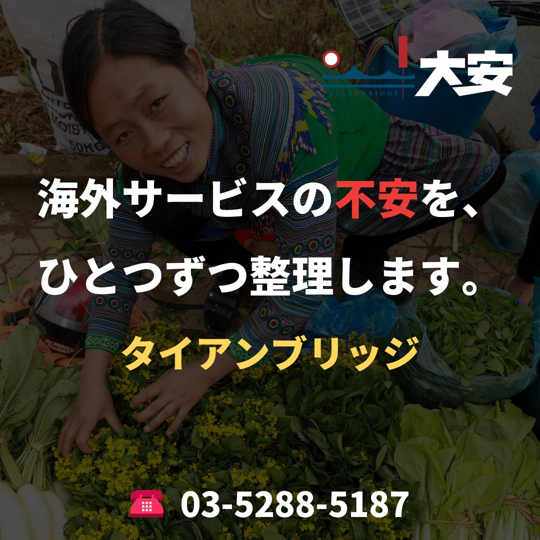 海外サービスの不安を、ひとつずつ整理します。｜タイアンブリッジ