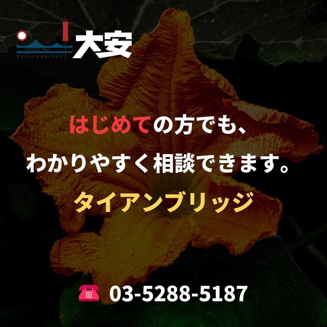 はじめての方でも、わかりやすく相談できます。｜タイアンブリッジ