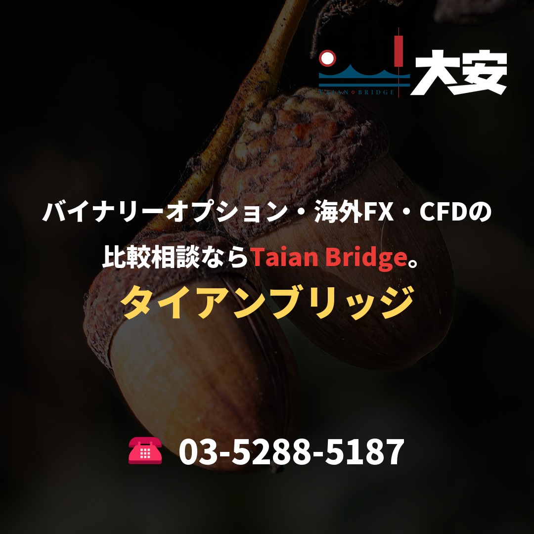 バイナリーオプション・海外FX・CFDの比較相談ならTaian Bridge。