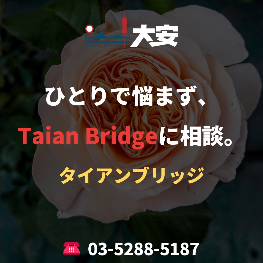 ひとりで悩まず、Taian Bridgeに相談。