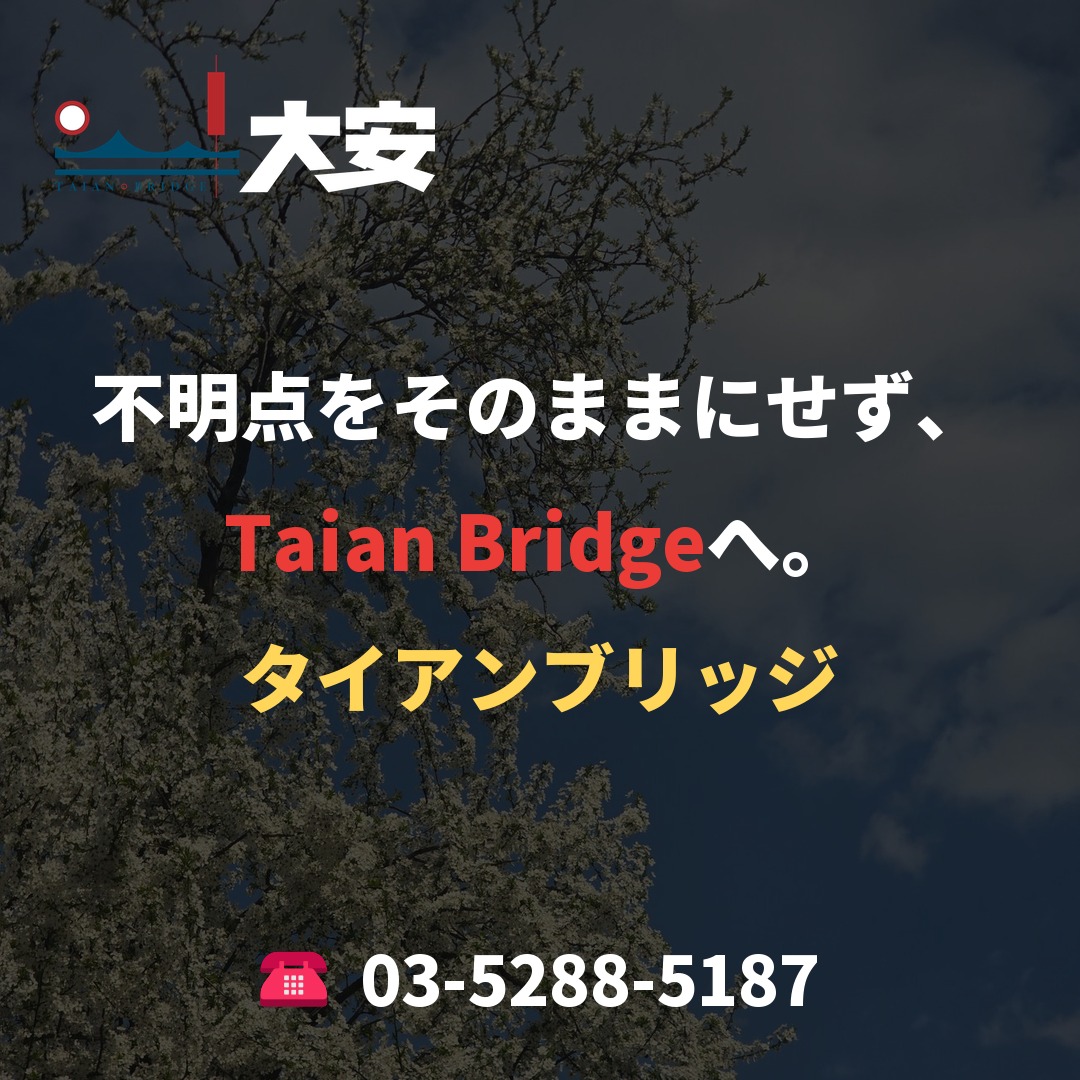 不明点をそのままにせず、Taian Bridgeへ。