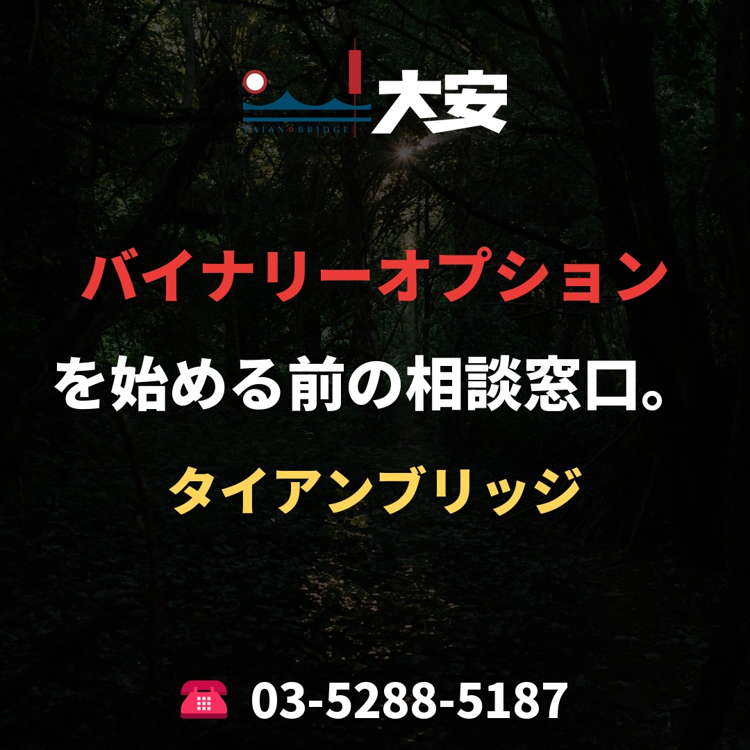 バイナリーオプションを始める前の相談窓口。｜タイアンブリッジ
