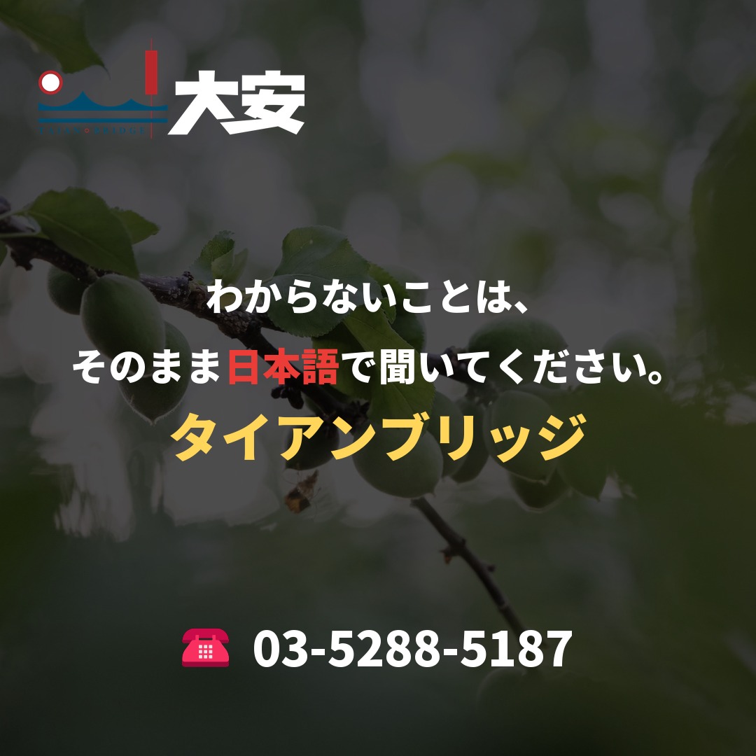 わからないことは、そのまま日本語で聞いてください。|タイアンブリッジ