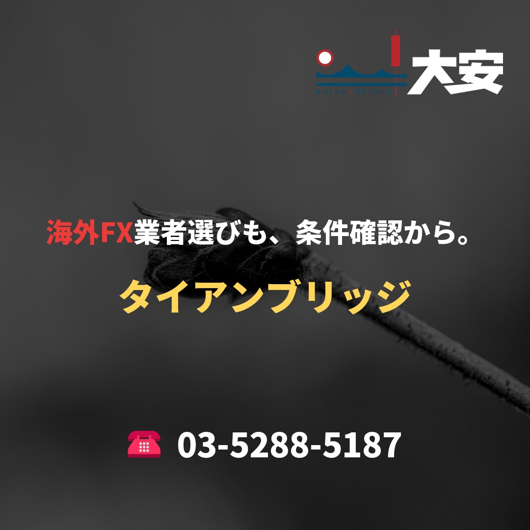 海外FX業者選びも、条件確認から。｜タイアンブリッジ