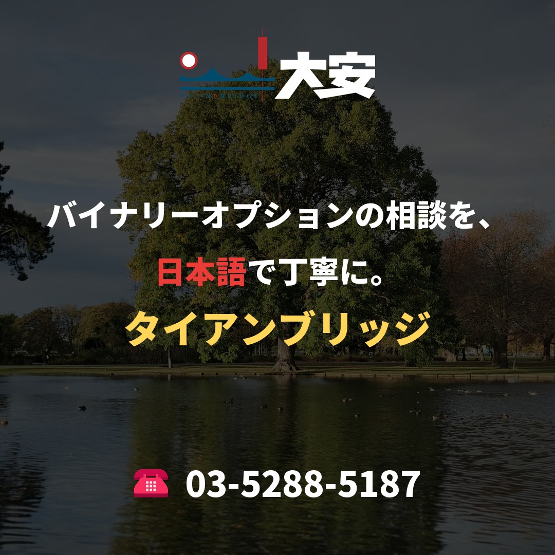 バイナリーオプションの相談を、日本語で丁寧に。｜タイアンブリッジ