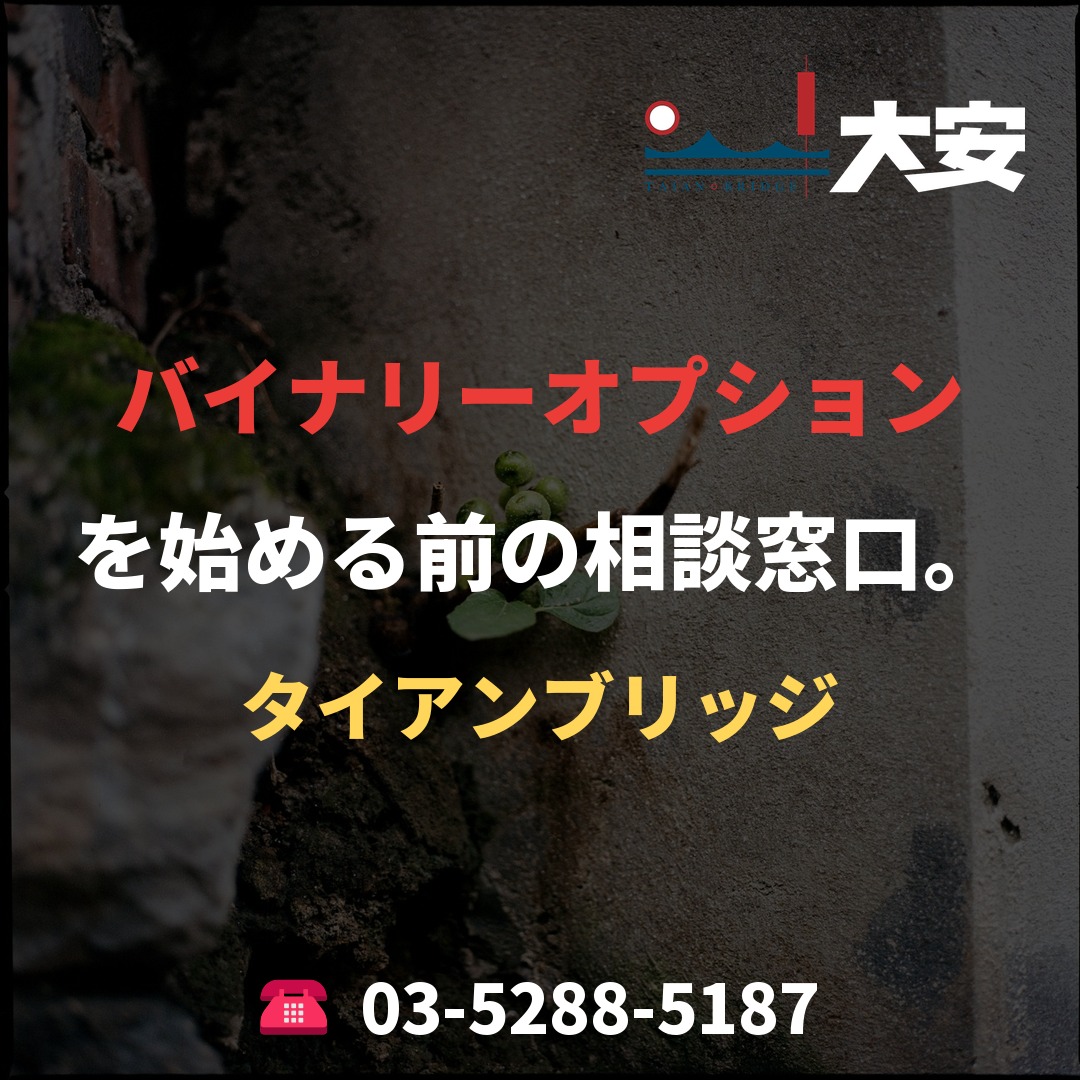 バイナリーオプションを始める前の相談窓口。｜タイアンブリッジ