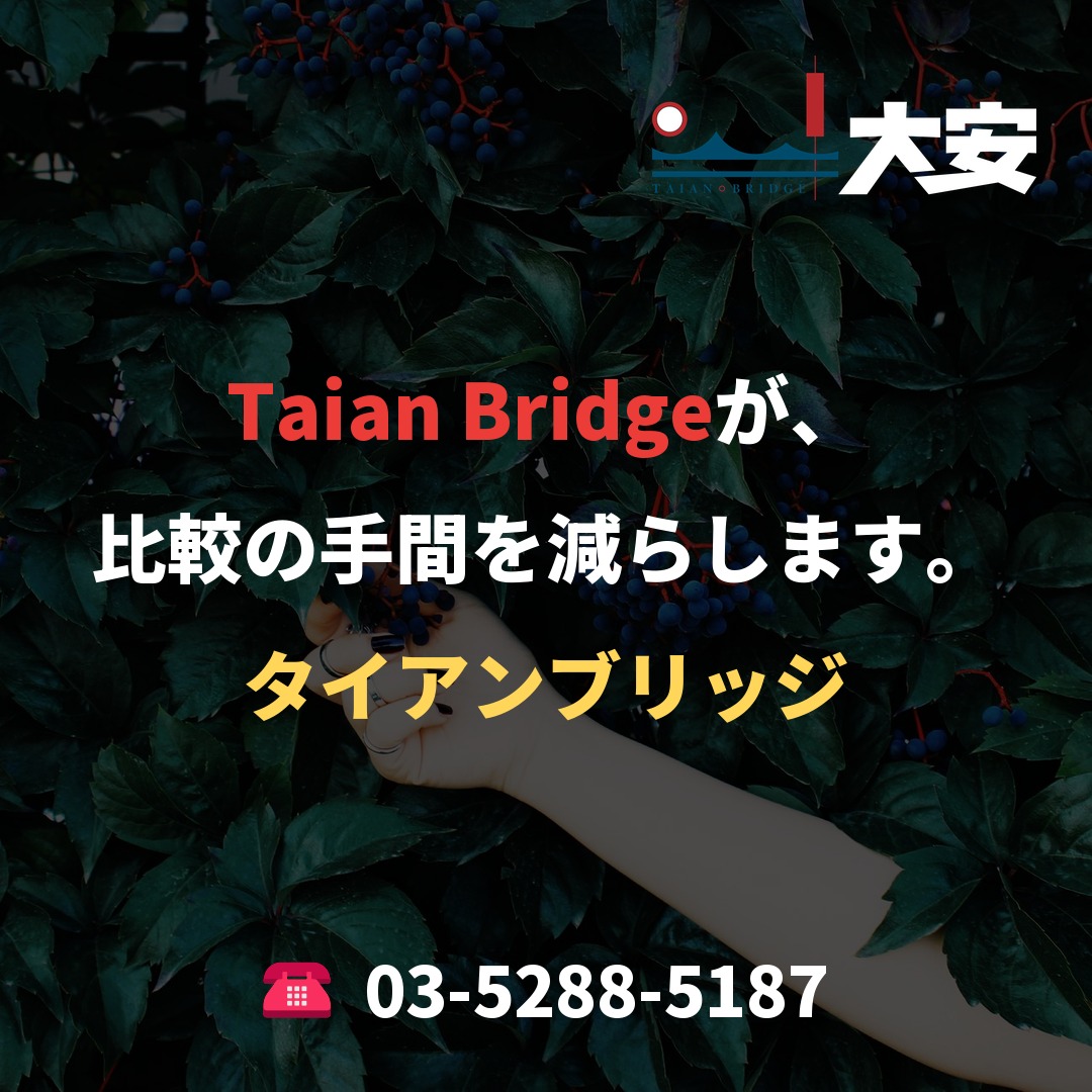 Taian Bridgeが、比較の手間を減らします。