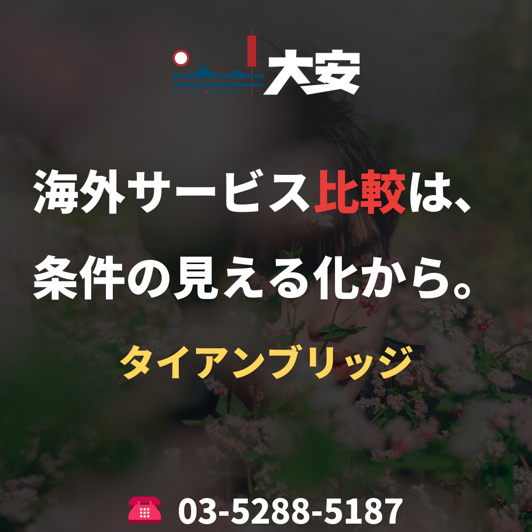 海外サービス比較は、条件の見える化から。｜タイアンブリッジ