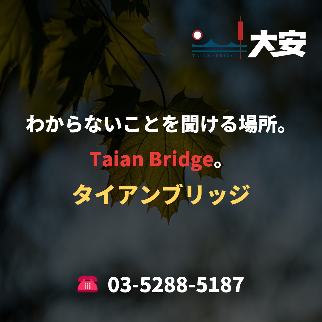 わからないことを聞ける場所。Taian Bridge。
