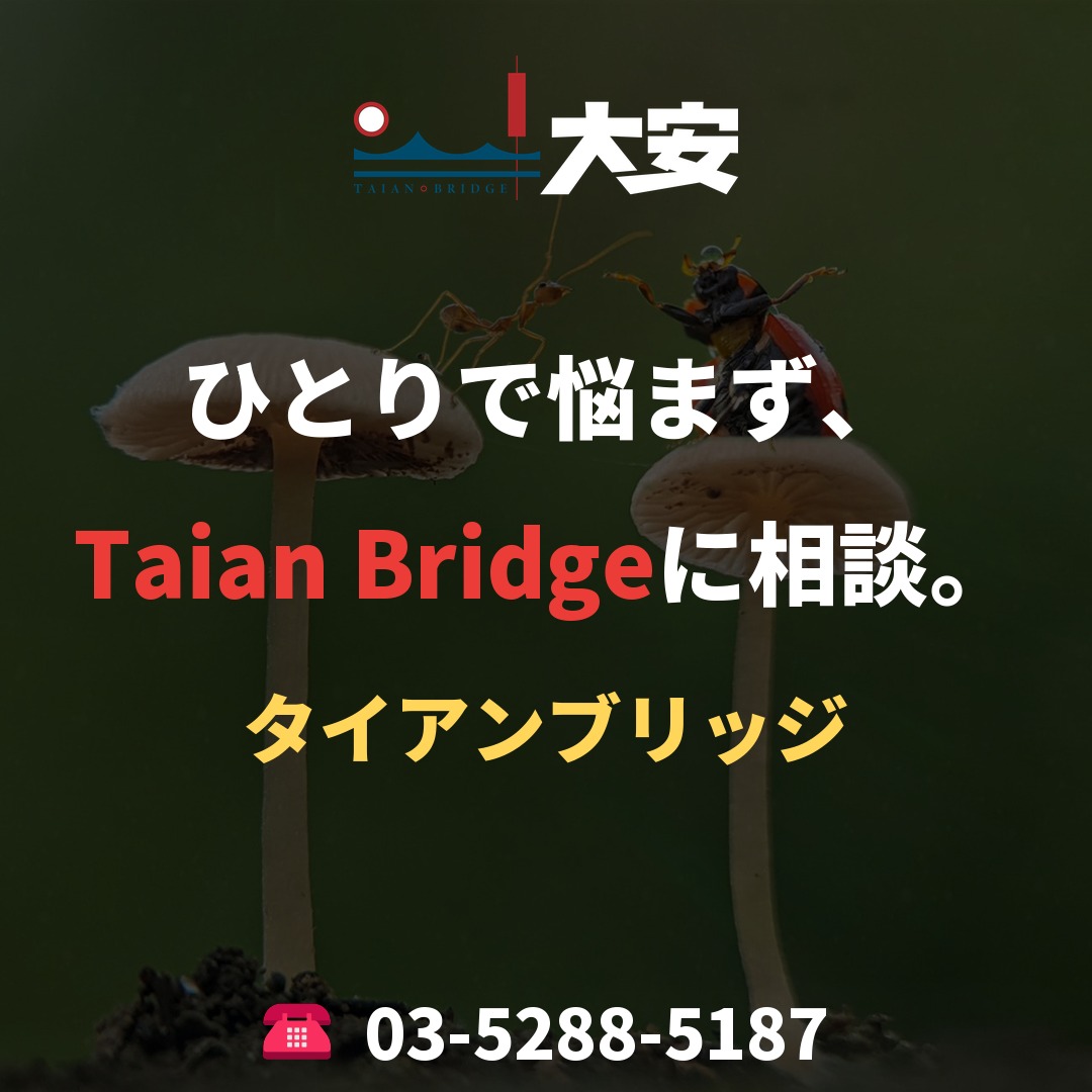 ひとりで悩まず、Taian Bridgeに相談。