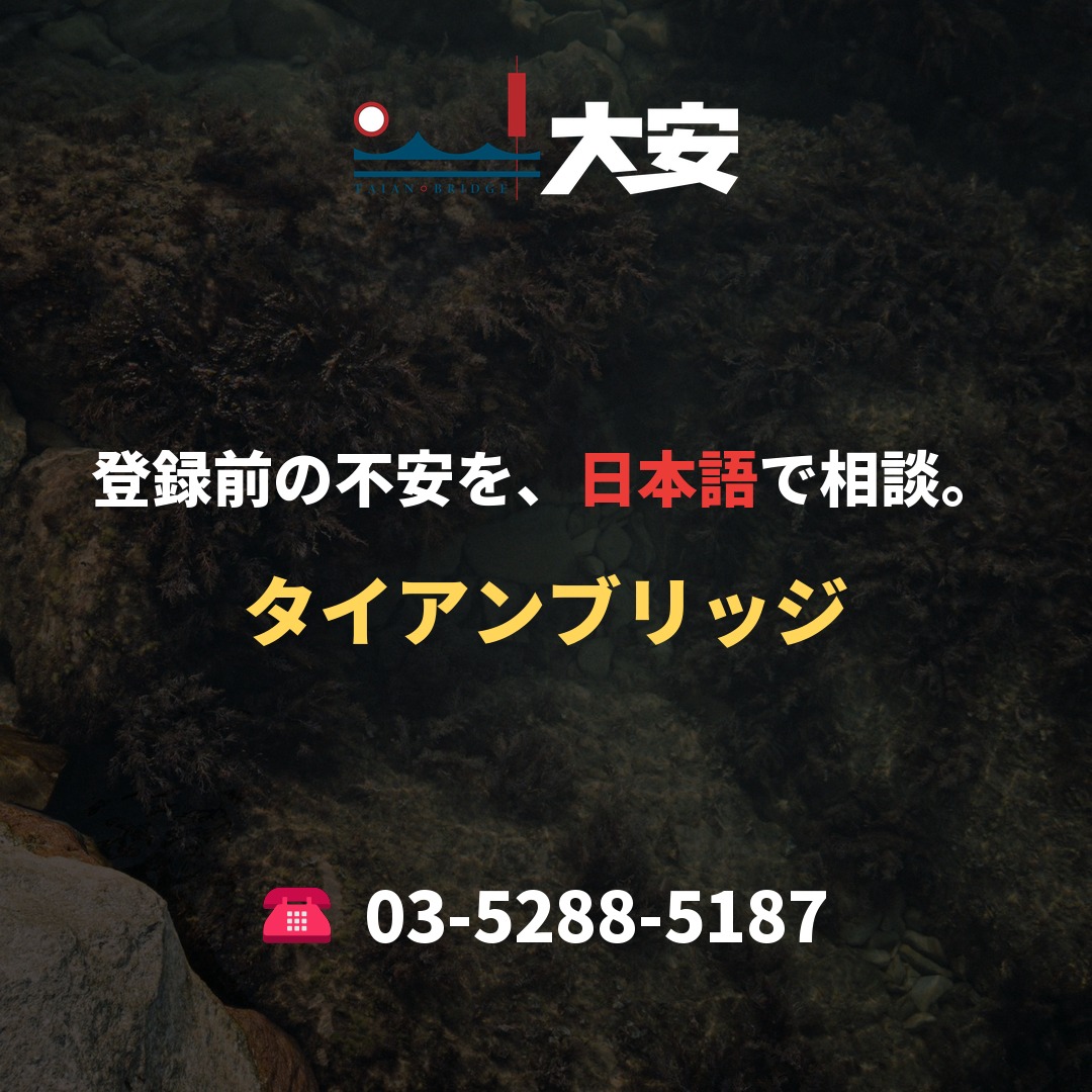登録前の不安を、日本語で相談。｜タイアンブリッジ