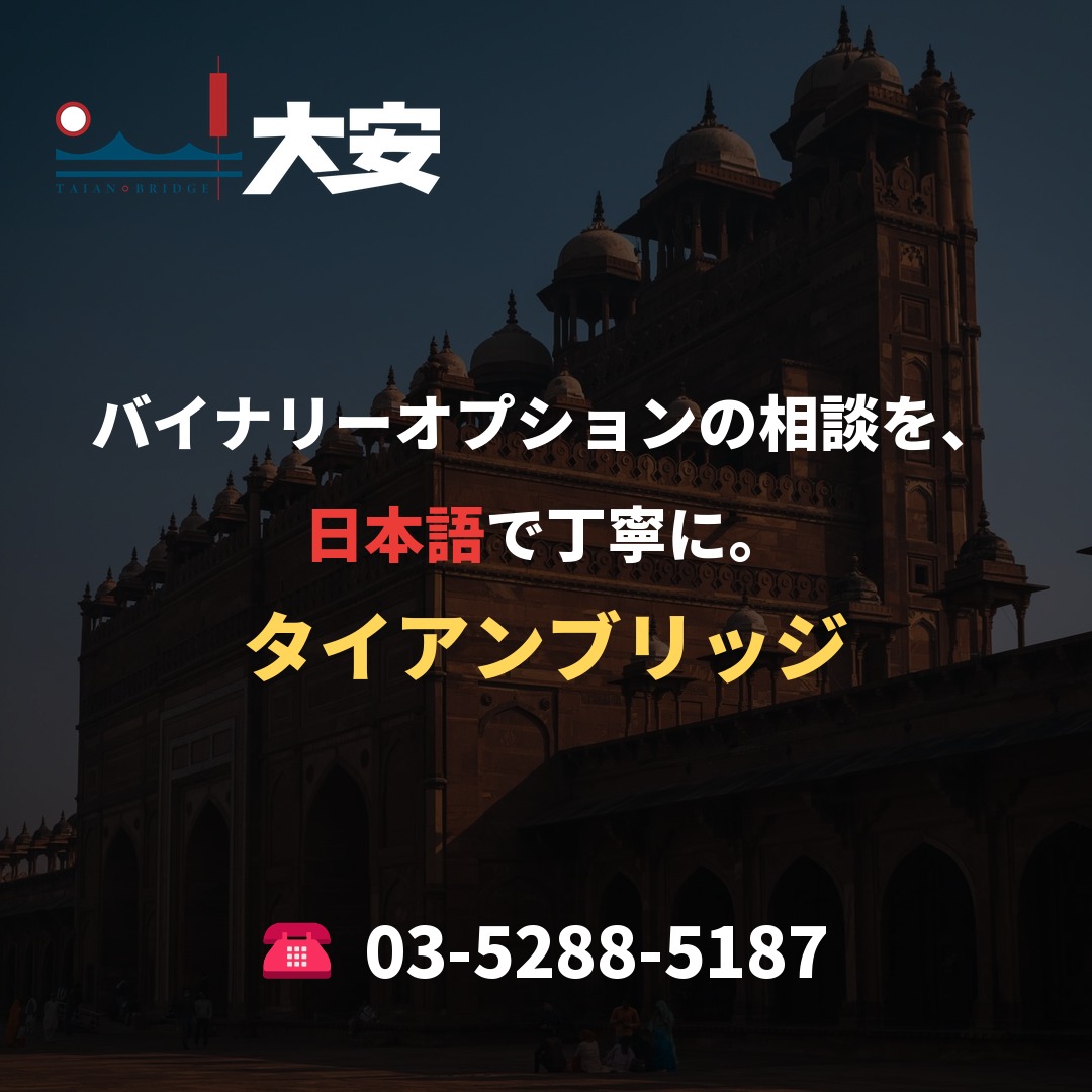 バイナリーオプションの相談を、日本語で丁寧に。｜タイアンブリッジ