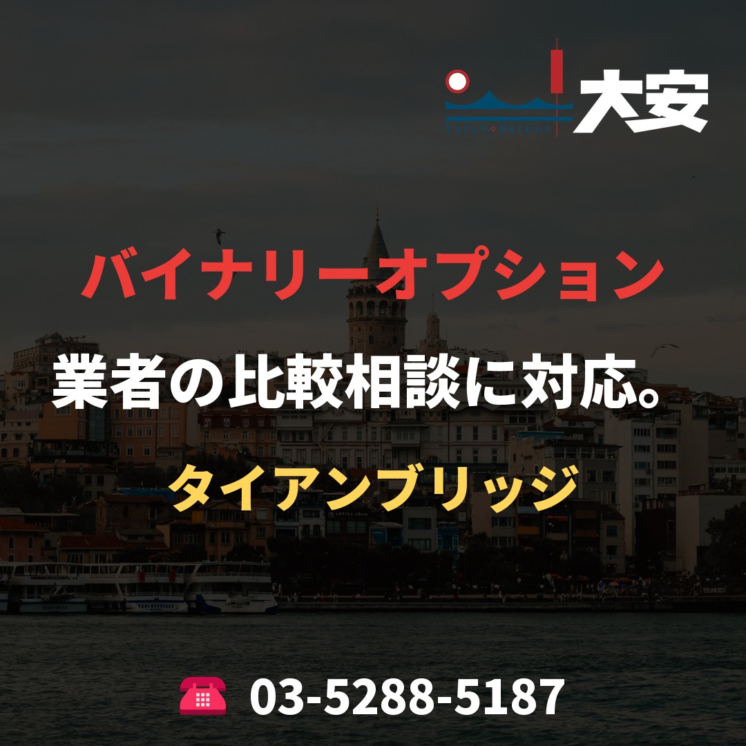 バイナリーオプション業者の比較相談に対応。｜タイアンブリッジ