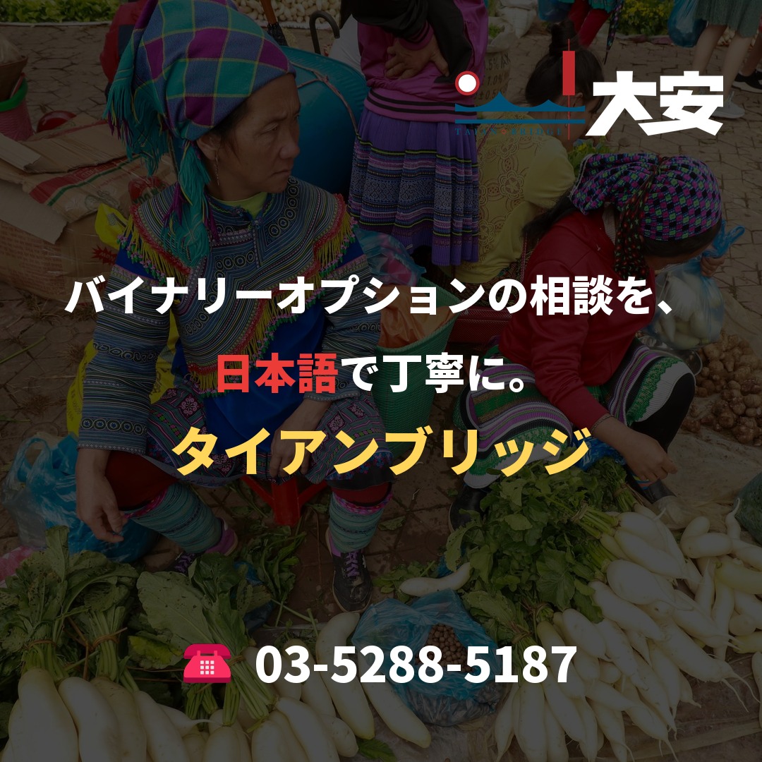 バイナリーオプションの相談を、日本語で丁寧に。｜タイアンブリッジ