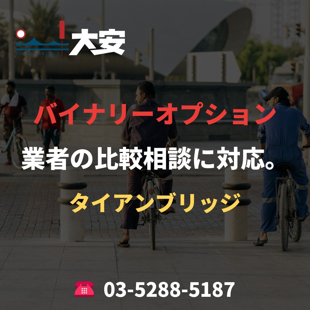 バイナリーオプション業者の比較相談に対応。｜タイアンブリッジ